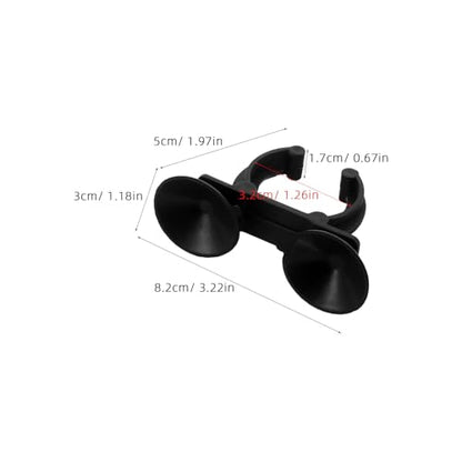 GANAZONO 10pcs Aquarium Heater Clip: Suction Cup Lamp Holder Clamps for Reptile Fish Tanks Light Standard Heating Rod Plant Tubing Hose (Black)