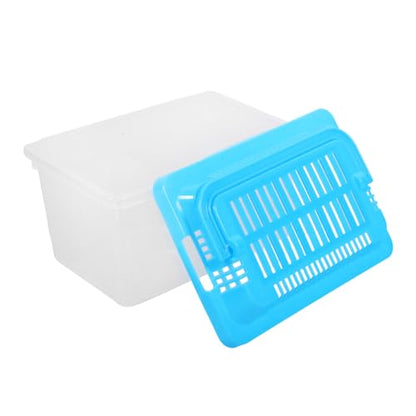 iplusmile Portable Transparent Turtle Feeding Box Compact Aquarium for and Reptiles Lightweight Habitat for Travel and for Turtles Snakes and Crabs - size: 13x9cm