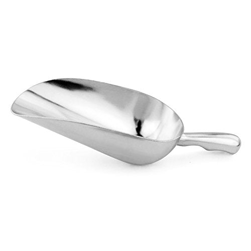 New Star Foodservice 34547 One-Piece Cast Aluminum Round Bottom Bar Ice Flour Utility Scoop, 24 -Ounce, Silver (Hand Wash Only) - size: 24-Ounce