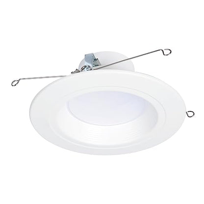 HALO RL 5/6 inch LED recessed Can Light Trim, 5CCT, dimmable, 900/1200 lm | recessed baffle retrofit can light trim, low glare, wet-rated for showers and outdoor use, Dims to 5% + dim to warm - size: 5/6 inch, style: 900/1200 Selectable Lumens