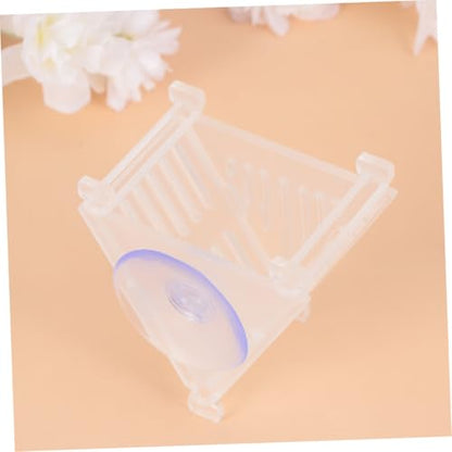 VOSAREA Acrylic Automatic Fish Tank Feeder Red Feeding Cup, Worm Food Dish, Aquarium Accessory for Fish and Shrimp Feeding