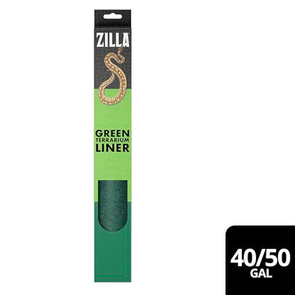 Zilla Reptile Terrarium Bedding Substrate Floor Liner, Green, 40BR/50G, 17.25" x 35.25" | 40BR/50G, 17.25"x35.25" - size: 17.25" x 35.25"
