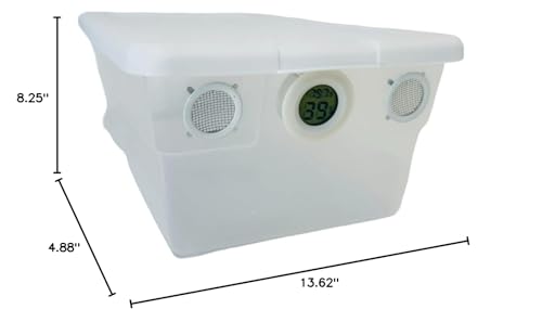 6 Quart Clear Plastic Vented Terrarium Habitat with Digital Hygrometer for Isopods Small Bugs Insects Reptiles Pets
