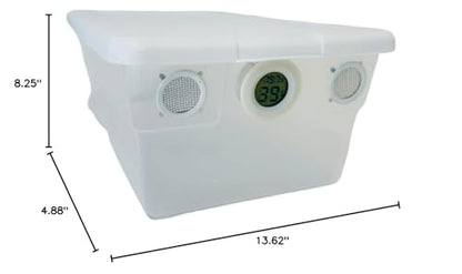 6 Quart Clear Plastic Vented Terrarium Habitat with Digital Hygrometer for Isopods Small Bugs Insects Reptiles Pets