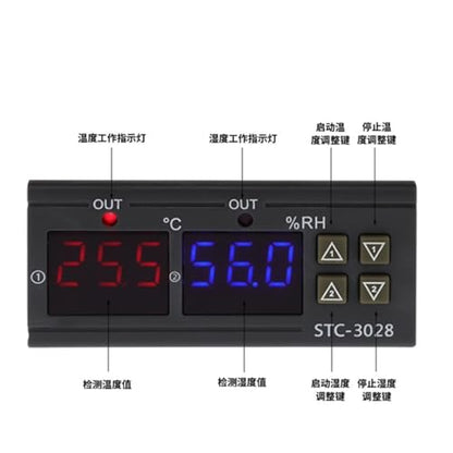 STC-3028 Incubation Hygrometer Hygrometer Controller Intelligent Digital Display Temperature and Humidity Controller