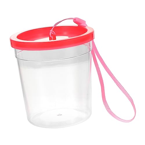 Toddmomy Transparent Reptile Breeding Container for Small Turtles Spiders and Insect Feeding Box with Smooth Surface Lightweight Portable Reptile Raising Cup for Crickets and Random Color