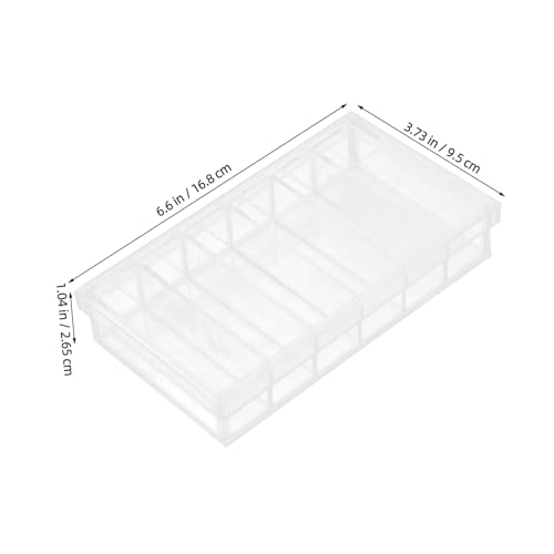 FRCOLOR Acrylic Incubation Box with Lid, 6-Compartment Breeding Tray for Aquarium Fish Egg Hatching, Laboratory Research Organizer, Small Incubator for Specimen Observation