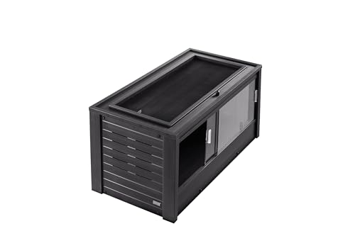 New Age Pet ECOFLEX Medium Reptile Enclosure with Matching Cabinet Stand Set in Black - color: Black, size: Medium