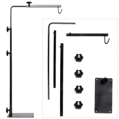 Reptile Lamp Stand – Adjustable Height Heat Lamp Holder for Terrariums & Tanks – Sturdy Metal Clamp & Riser for Bearded Dragon, Turtle, Snake Tank Accessories, 35 Inches - size: 25'' to 35'' Height