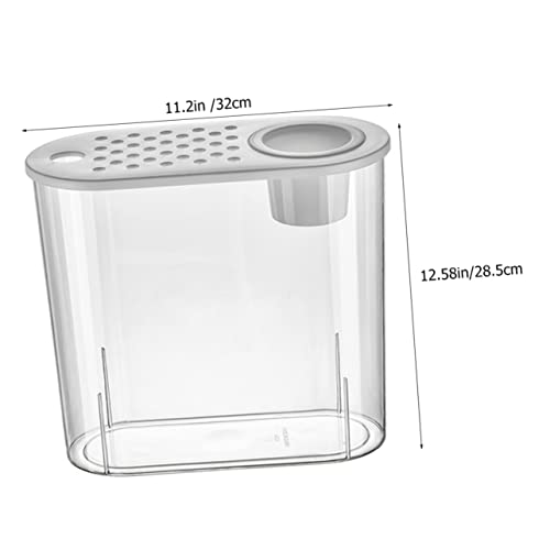 Happyyami Transparent Plastic Tank Small Aquarium for Home Decoration Multi-Functional Fish Breeding Box Cover for Turtles and Reptiles
