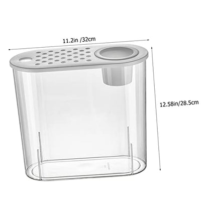 Happyyami Transparent Plastic Tank Small Aquarium for Home Decoration Multi-Functional Fish Breeding Box Cover for Turtles and Reptiles