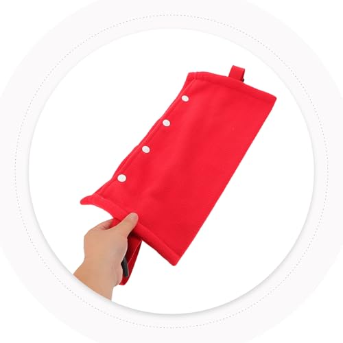 PRETYZOOM Reptile Sling Bag Adjustable Small Pet Travel Carrier Red with Strap for Lizard Chameleon Bearded Dragon Outdoor Transport
