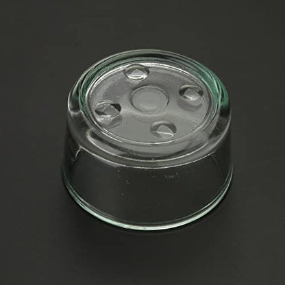 XISAOK Reptiles Food Bowl Anti-Escape Worm Dish Reptiles Glass Feeding Dish Reptiles Drinker Cup for Lizards