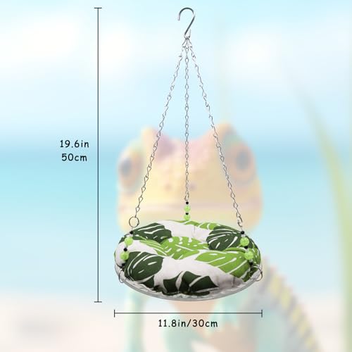 11.8in Reptile Bed，Reptile Hammock Swing Hanging Bed, Lizard Swing Toy, Lizard Bed, Reptile Lounger Terrarium Hanging Hammock for Bearded Dragon Lizard Gecko Chameleon Parrot Hamster Small Pets