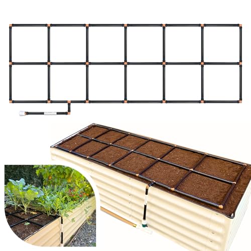 Garden Grid 2x6 | Garden Watering System for Raised Beds | Pre-Assembled | 1-Min Setup Garden Irrigation Kit; Full-Coverage, No Dry Spots; USA-Made; Lasts Years Longer Than Drip Irrigation, 22.5x66" - size: 2x6, style: Standard