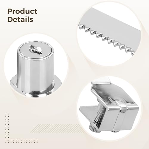 Showcase Cabinet Terrarium Vivarium Display, 4 Pcs Zinc Alloy Security Lock, Keyed Alike Ratchet Glass Door Lock With Key, For Reptile Tank Sliding Glass
