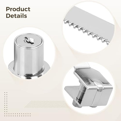 Showcase Cabinet Terrarium Vivarium Display, 4 Pcs Zinc Alloy Security Lock, Keyed Alike Ratchet Glass Door Lock With Key, For Reptile Tank Sliding Glass
