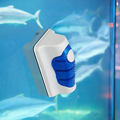 Jasonwell Magnetic Aquarium Fish Tank Glass Algae Glass Cleaner Scrubber Floating Clean Brush(XL) - color: Blue, size: XL
