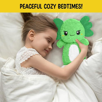 Green Axolotl Microwavable 1.5 lbs Unscented Heating Pad for Women and Kids- Cute Soft Cozy Pillow Plush Heatable Warm Stuffed Animals - Kawaii Hot and Cold Plushie - Axolotl Gifts for Girls and Boys - style: Green Axolotl