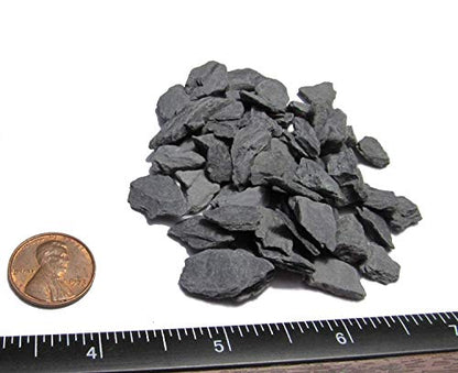 Natural Slate Stone - 1/4 to 1/2 inch Slate Gravel for Aquascaping Aquariums, Miniature or Fairy Garden, Aquarium, Model Railroad & Wargaming (1)