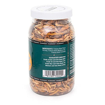 Fluker's Aquatic Turtle Food, Vitamin, Enriched Medley Treats of Freeze, Dried River Shrimp, Mealworms, and Crickets, 2.9 oz - size: 2.9 Ounce (Pack of 1)