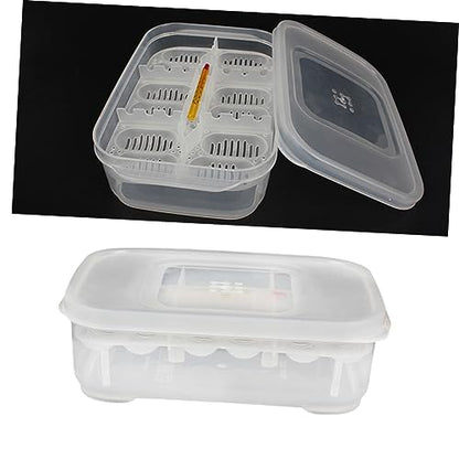 DOITOOL Transparent Breeding Isolation Box Incubator for Snakes and Lizards Hatching Box with Thermometer for Reptiles Holds Up to Eggs Easy to Clean and Observe