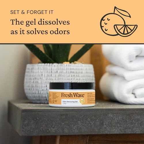 Fresh Wave Orange Odor Eliminator Gel 3-Pk 7 oz - Air Freshener for Home | Plant-based essential oils. Lasts 15-30 days per jar. No plug-in needed. Pet-safe, closet and bathroom deoderizer. - size: 7 Fl Oz (Pack of 3)