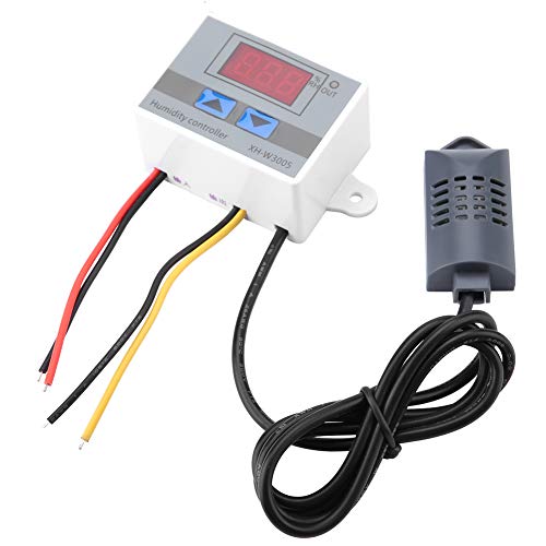 FTVOGUE XH-W3005 Humidity Sensor Switch 0~99% RH Humidity Switch 220V | Humidity Control Switch with 0.1%RH Accuracy. 0~99%RH Range. 1500W Load humidity controller 12v For Humidifier Dehumidifier