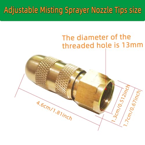 2Pcs High Pressure Misting Nozzle,Adjustable Spray Nozzle Tips for Backpack Sprayers,Farm Irrigation and Garden Irrigation Nozzle Replacement Kit
