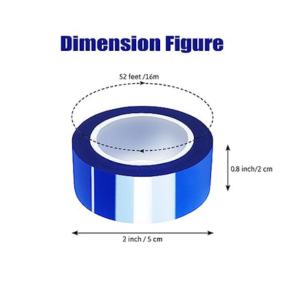 MEBMIK 6 Rolls 20mm x16m(52FT) Blue Heat Tape High Temperature Heat Resistant Tape Heat Transfer Tape for Heat Sublimation Press Vinyl,No Residue