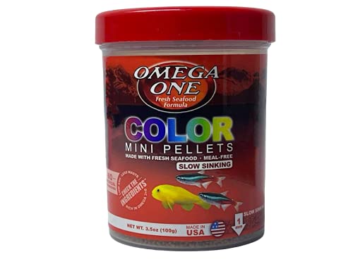 Omega One Color Mini Pellets, Sinking, 3.5 oz