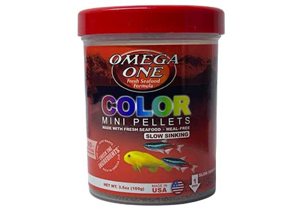 Omega One Color Mini Pellets, Sinking, 3.5 oz