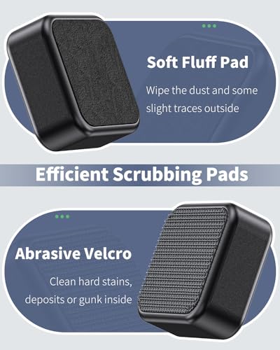 Pawfly 2 Pcs Aquarium Magnetic Brush, 1 Inch Mini Stain Scrubber Pads, Aquarium Cleaning Tool, Fish Tank Glass Cleaner for 1/5 Inches Thick Fish Tank up to 10 Gallons (Non-Floatable)