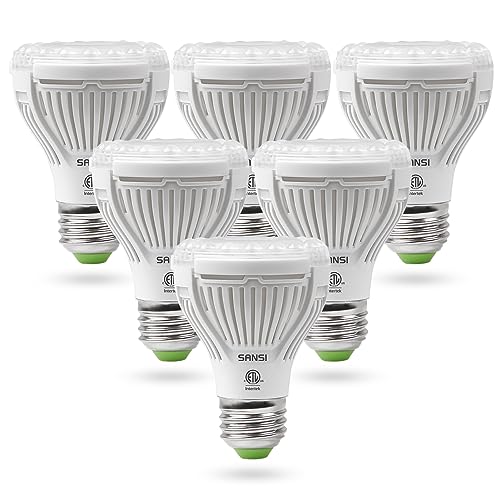 SANSI LED Grow Light Bulb for Seeds and Greens, Full Spectrum 10W Grow Light (150 Watt Equiv) with Optical Lens for Indoor Plant, High PPFD, E26 Base, 6-Pack - size: 6 Pack