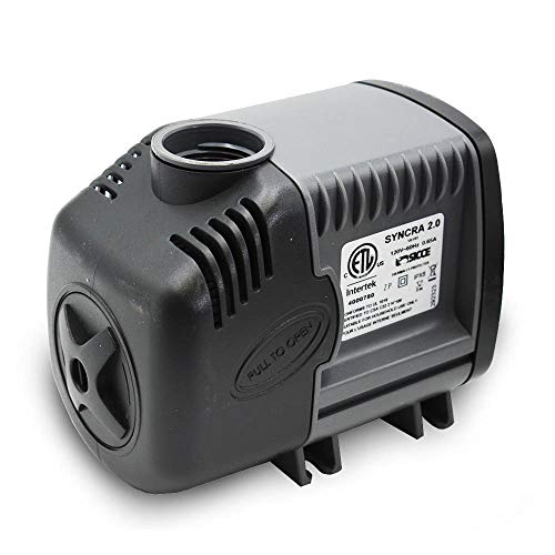 SICCE Syncra Silent 2.0 Multifunction 568 GPH Submersible Water Pump | Italian Made 35W Ultra Quiet Durable Aquarium Fish Tank, Fountain, Pond, Hydroponics, Terrarium Black | Freshwater & Saltwater - size: Syncra Silent 2.0