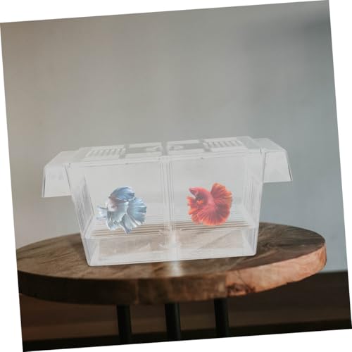 2pcs Aquarium Fish Breeding Box Betta Fish Incubation Container Suction Cups Clips Divider for Shrimp Fry Reptile