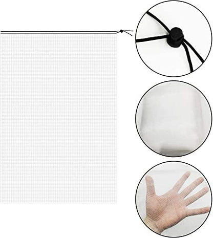 Alpurple 2Pcs 4.6 x 3.9 Ft Garden Plant Netting Mesh Barrier Bags- Fruit Tree Net with Drawstring- Tomato Plant Protective Netting Cover for Protect Plant Fruits Citrus Flower from Insect Bird Eating - color: 2 Pcs, size: 4.6x3.9 ft