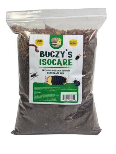 Isocare Bioactive Terrarium Substrate Mix 4 Quart Vivarium Substrate for Isopods, Reptiles, Amphibians, Springtails All-Natural Nutrient-Rich Blend