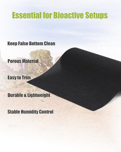 3Pcs 18"x18"Reptile Terrarium Substrate Barriers, Reptile Tank Accessories, Bioactive Terrarium Supplies for Frogs, Tarantula, Newts, Salamanders, Geckos, Skinks, Lizards, Snakes