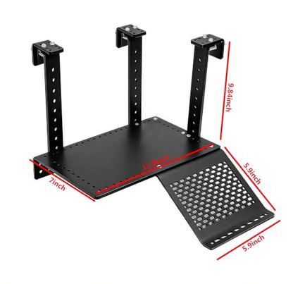 Adjustable Hanging Turtle Basking Platform, Acrylic Tortoise Dock with Ramp, Height Adjustable Reptile Resting Terrace for Aquarium Tank, Easy Install Reptile Basking Shelf (11.8x7x9.84 inch) - size: 11.8x7x9.84 inch