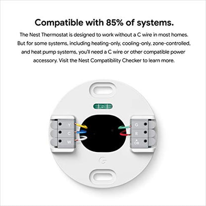 Google Nest Thermostat - Smart Thermostat for Home - Programmable Wifi Thermostat - Fog - color: Fog