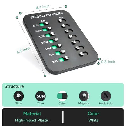 YAUYIK Pet Health Management Set: Digital Pet Scale for Accurate Weighing & Magnetic Feeding Reminder Sticker, Complete Kit to Monitor Your Pet's Diet and Weight for Optimal Health