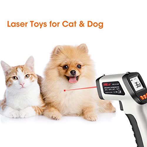 Infrared Thermometer, Laser Temperature Gun for Cooking, Non Contact Temp Gauge, Adjustable Emissivity IR Thermometer Heat Temperature Reader Gun -58 to 788℉, -50 to 420℃(Not for Human) - color: -58°F~788°F Gray