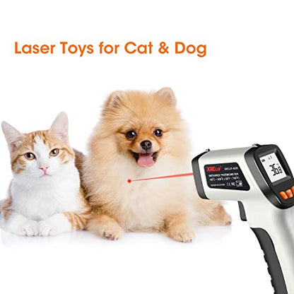 Infrared Thermometer, Laser Temperature Gun for Cooking, Non Contact Temp Gauge, Adjustable Emissivity IR Thermometer Heat Temperature Reader Gun -58 to 788℉, -50 to 420℃(Not for Human) - color: -58°F~788°F Gray
