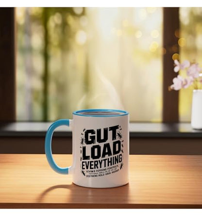 Veiled Chameleon Keeper Gut Loading Feeder Insects Insect Ceramic Mug, Blue/White - color: Blue/White