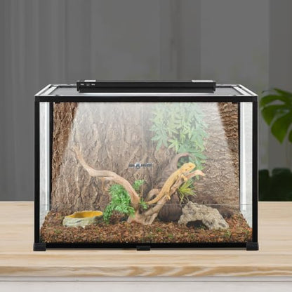 Switchable UVB Light for Reptiles, 24W T5 UVB Light Combo Kit for Tropical 5.0 & Desert 10.0, 22.6" Terrarium Hood Lamp Fixture with UVB 10.0 Bulb for Bearded Dragon Gecko Snake Lizard Turtle - size: 24W-22.6IN