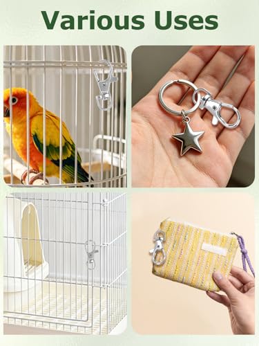 12PCS Cat Door Latch, 1.4×0.6in Cage Clips, Dog Crate Lock, Wire Cage Clips, Bird Pet Door Latch, Reptile Cages Lock for Cats, Wire Animal