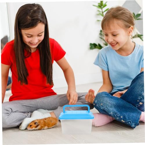 Reptile and Pet Hamster Carrier Tank Transparent Portable Aquarium for Turtles and Pets Easy to Breeding Case for Travel and Home Use - size: 15.00X11.00X9.00cm