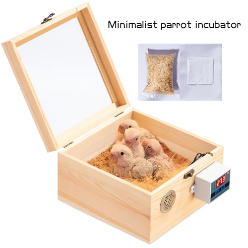Smart Temperature-Controlled Breeding Incubator for Parrots and Small Pets - Constant Temperature & Warmth, Easy to Clean, Comfortably Soft. Ideal for Parrots, Quails, Birds