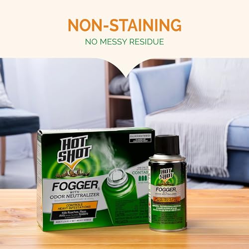 Hot Shot Indoor Fogger With Odor Neutralizer, 2-Ounce, 3 count - size: 1 Pack, style: Odor Neutralizer